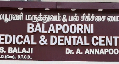 Dr. Annapoorni Balaji (Balapoorni Medical & Dental Centre)